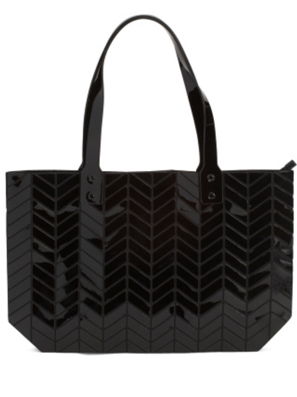 Patrizia Luca Chevron Tote Bag in Silver